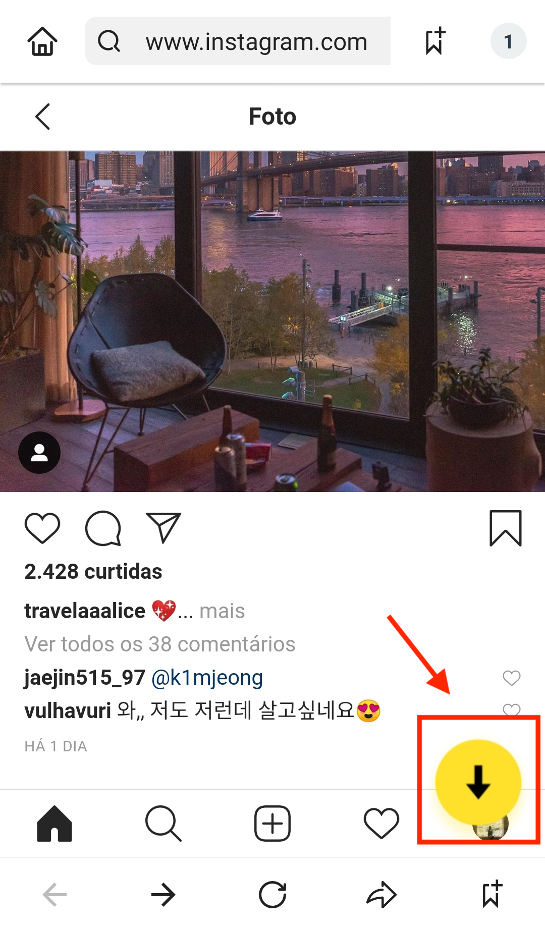 baixar fotos instagram